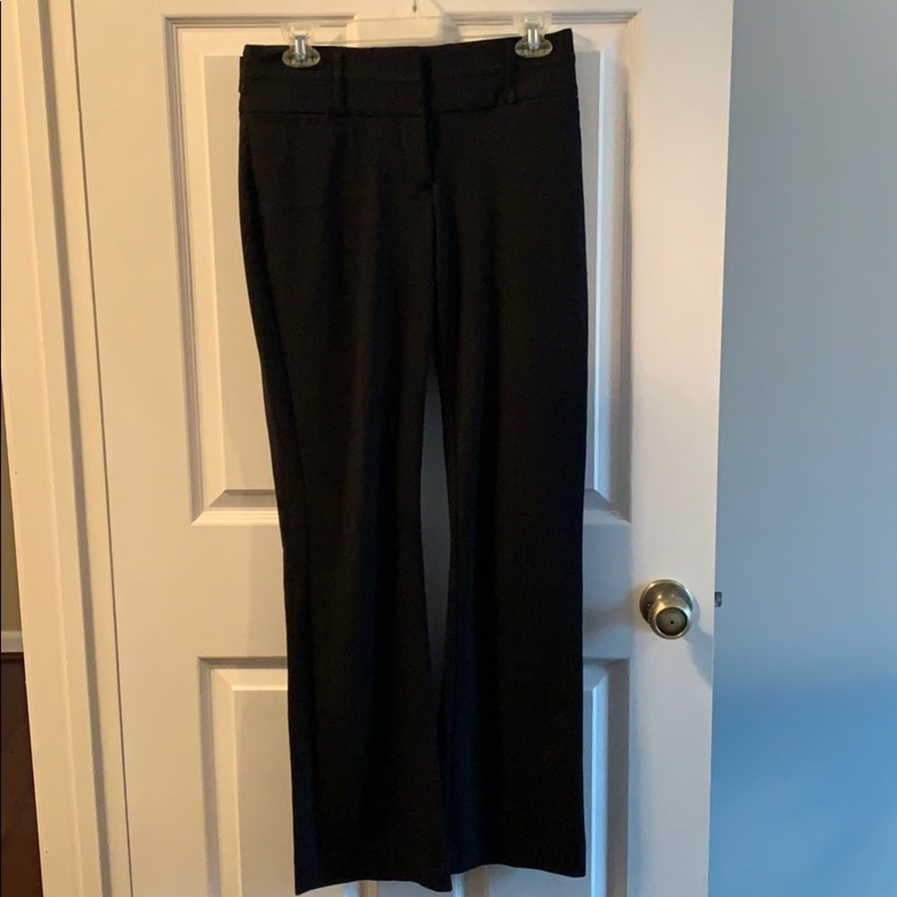 Black work pants with elastic waist